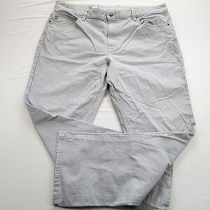 Stio Mens Chino Khaki Pants Size 40 40x31 Gray Stretch Organic Cotton Twill